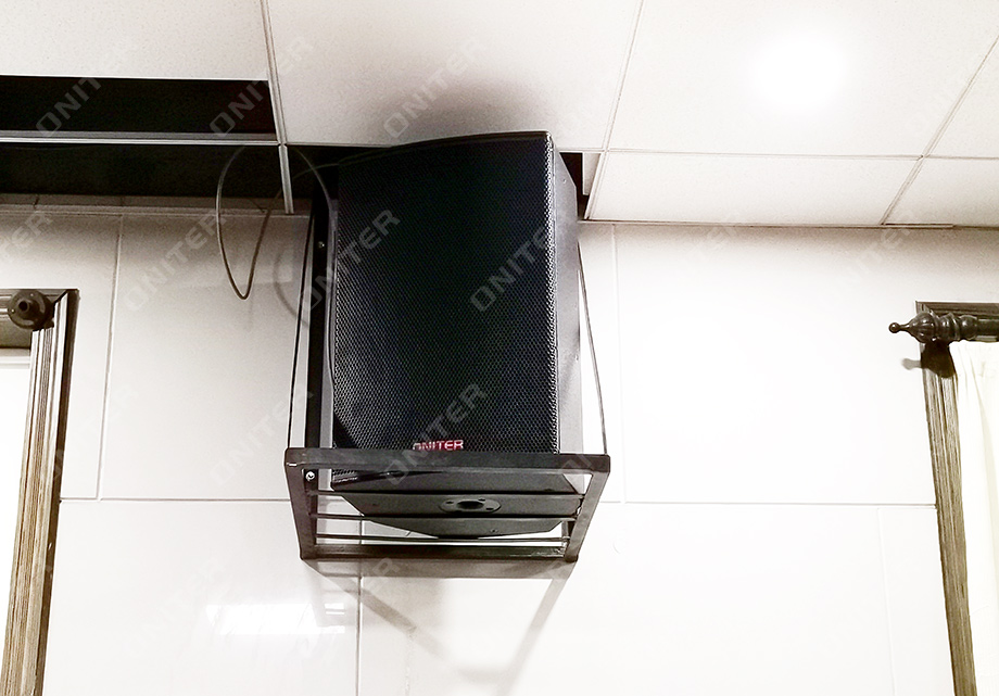 ONITER专业音箱安装效果 ONITER专业音箱壁装效果