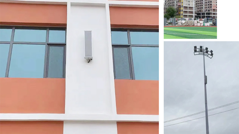 ONITER室外音柱安装效果