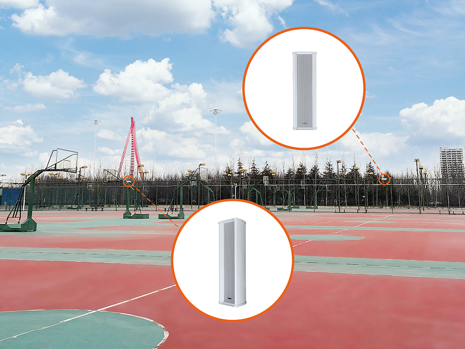 IP网络广播系统-校园球场应用场景-ONITER户外防水音柱.jpg